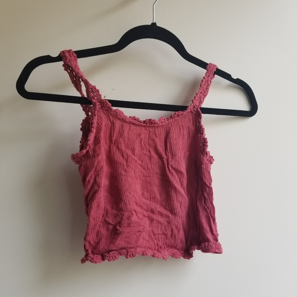 PacSun Dark/vibrant mauve xs crop top